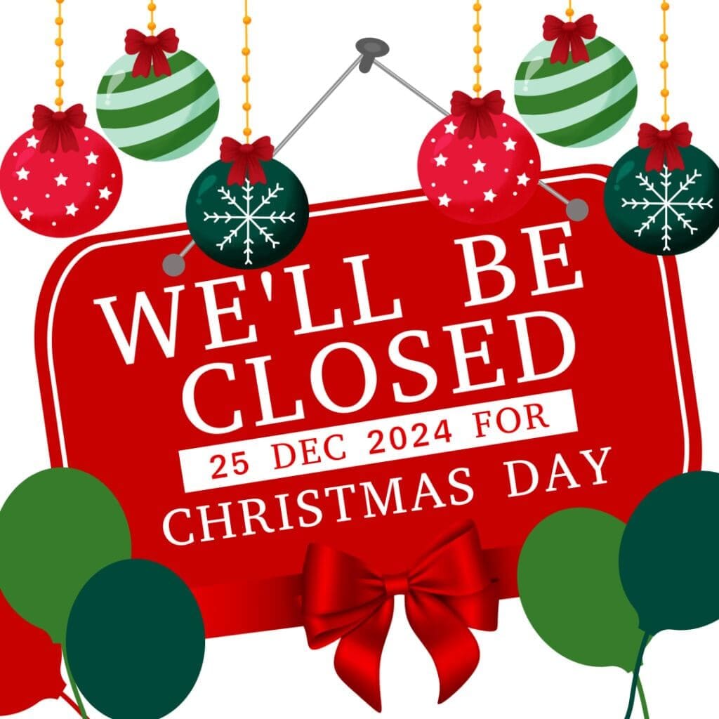 closed for christmas holidays design template