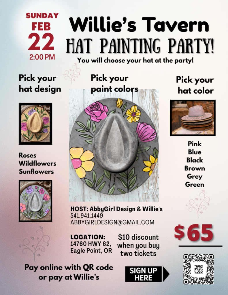Willie's Hat Painting Party