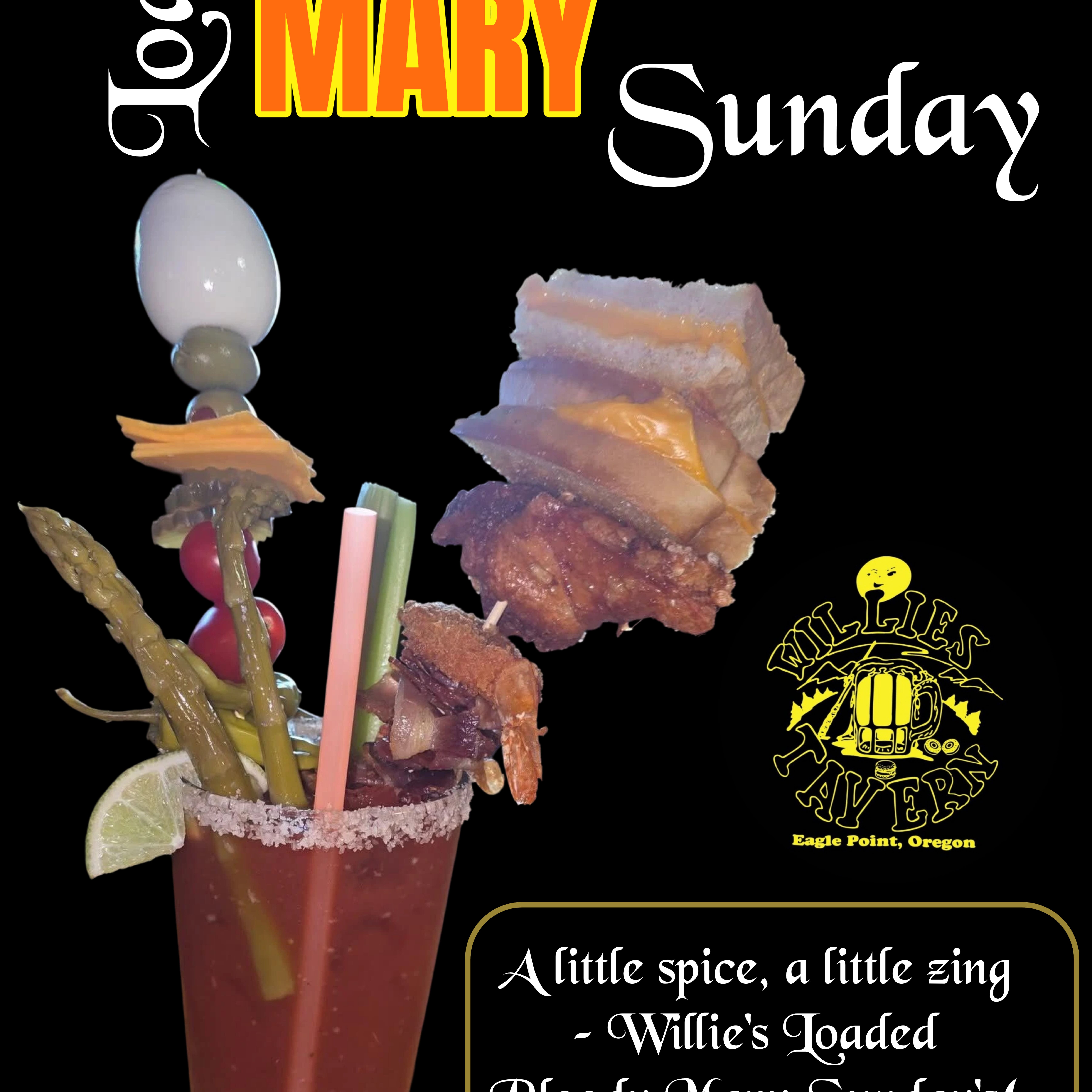 Black Maximalist National Bloody Mary Day Poster